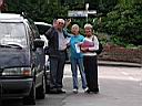 002 - David Brenda and Janet arrive at Crick.JPG